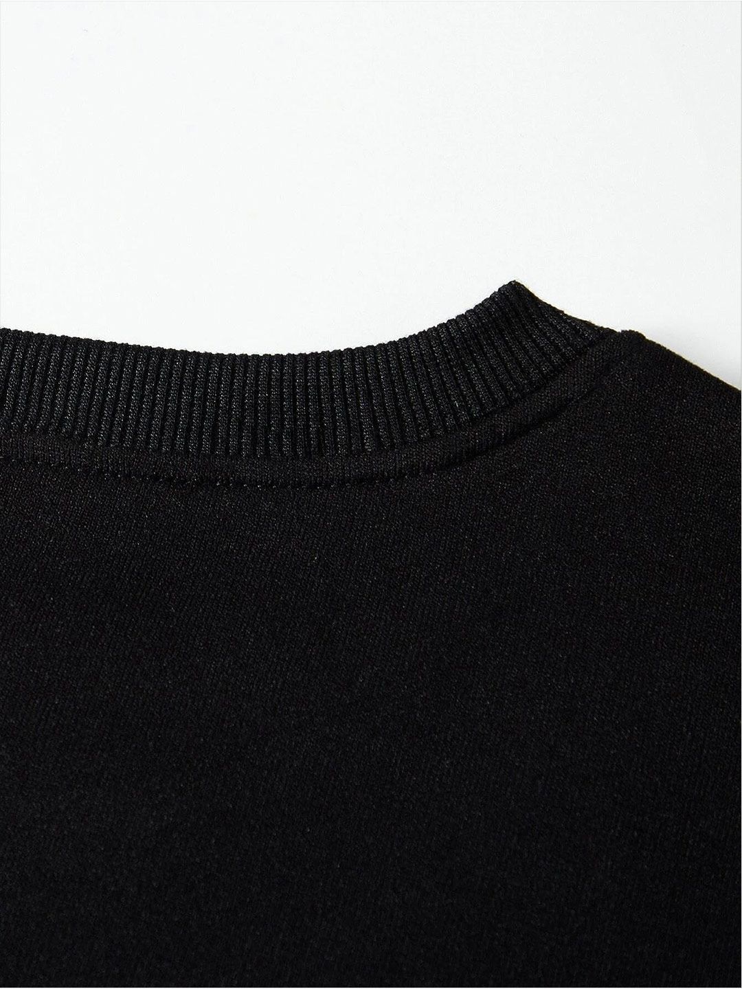 Kotty Typography Printed Fleece Pullover Sweatshirt