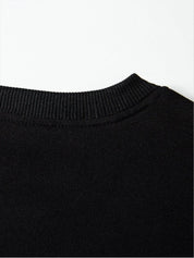 Kotty Typography Printed Fleece Pullover Sweatshirt