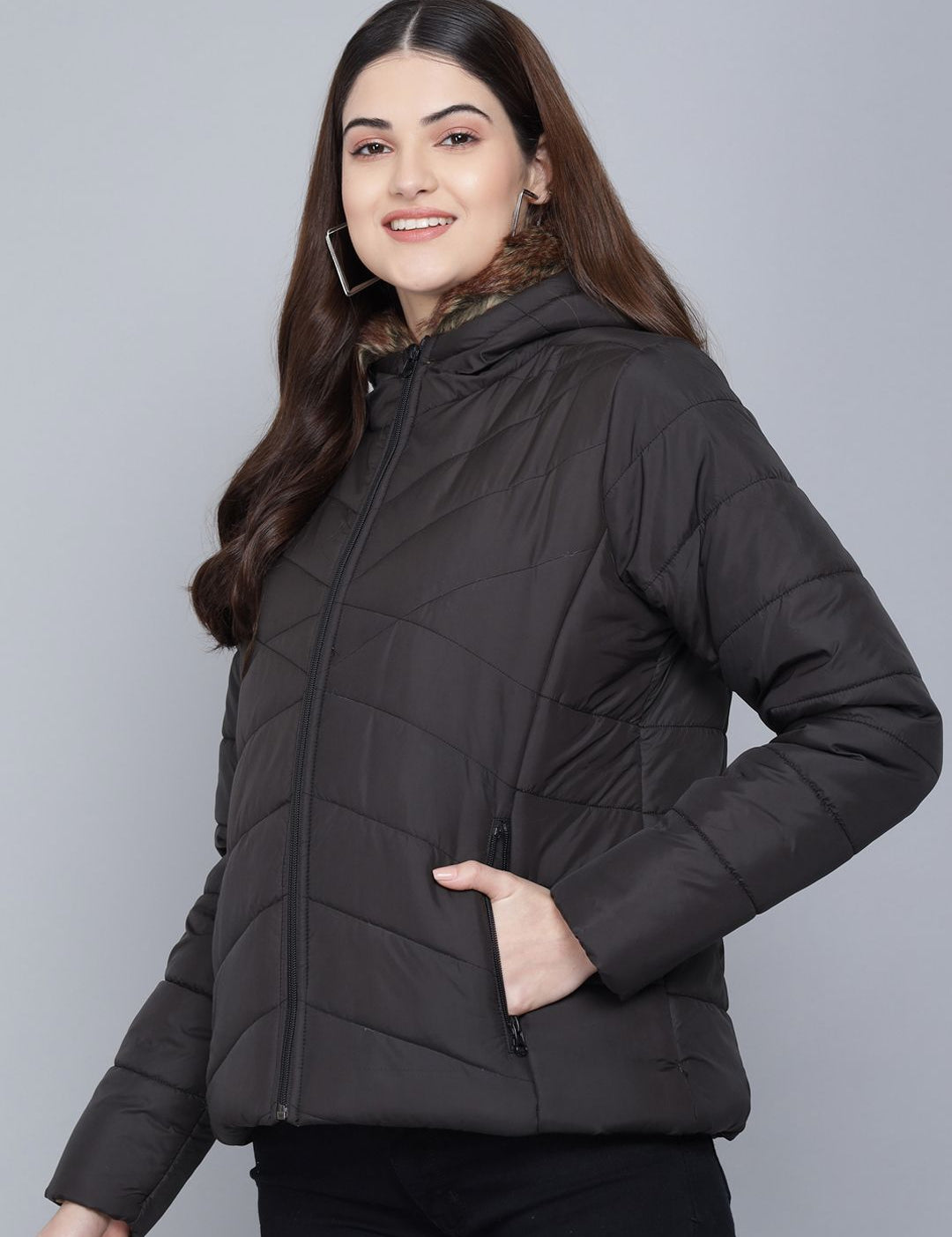 Kotty Women Black Lightweight Padded Jacket