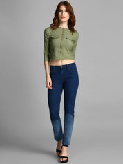 Kotty Women Blue Skinny Fit Mid-Rise Clean Look Jeans