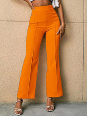 Kotty Women Relaxed Straight Fit High-Rise Easy Wash Trousers