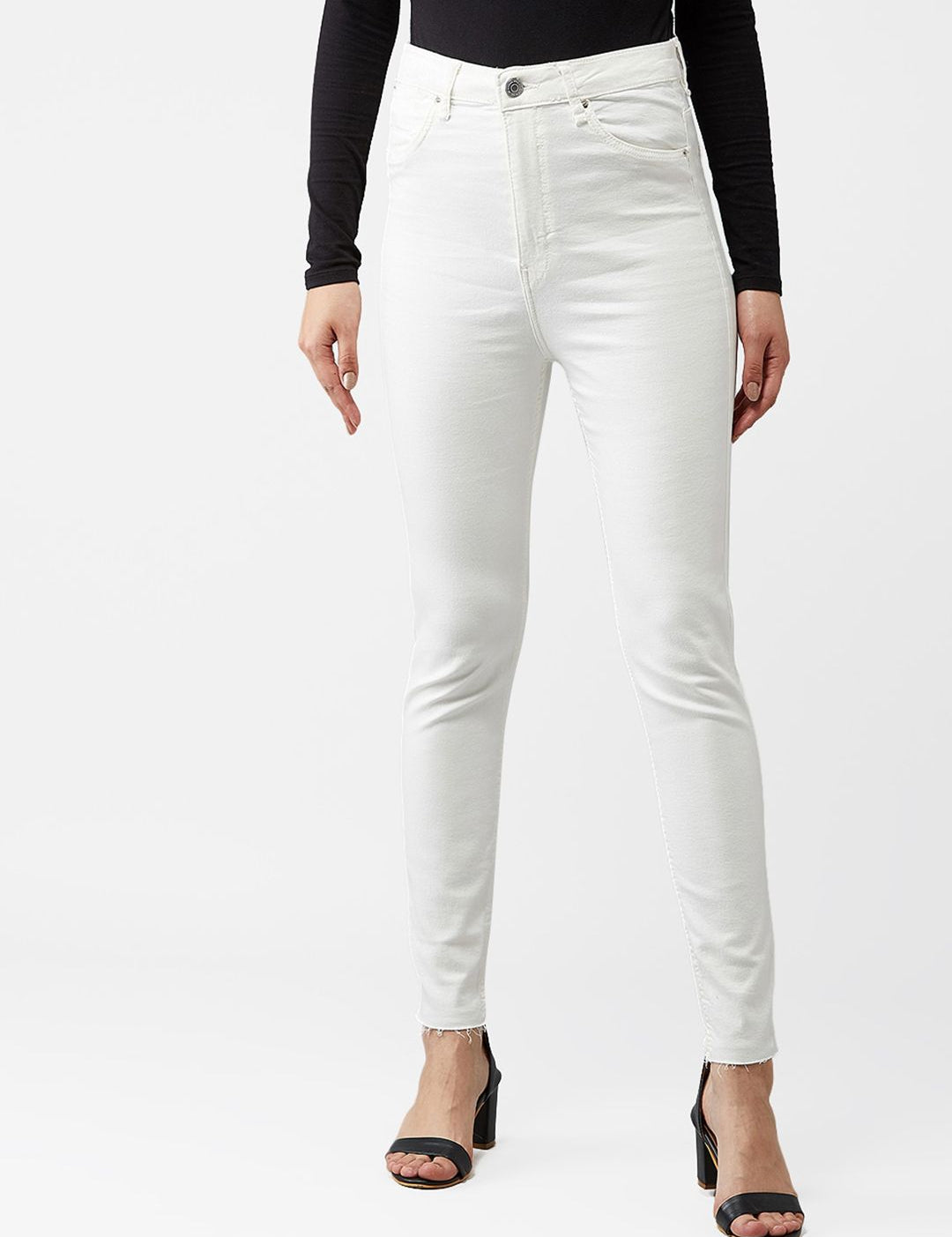 Kotty Women White Skinny Fit Jeans