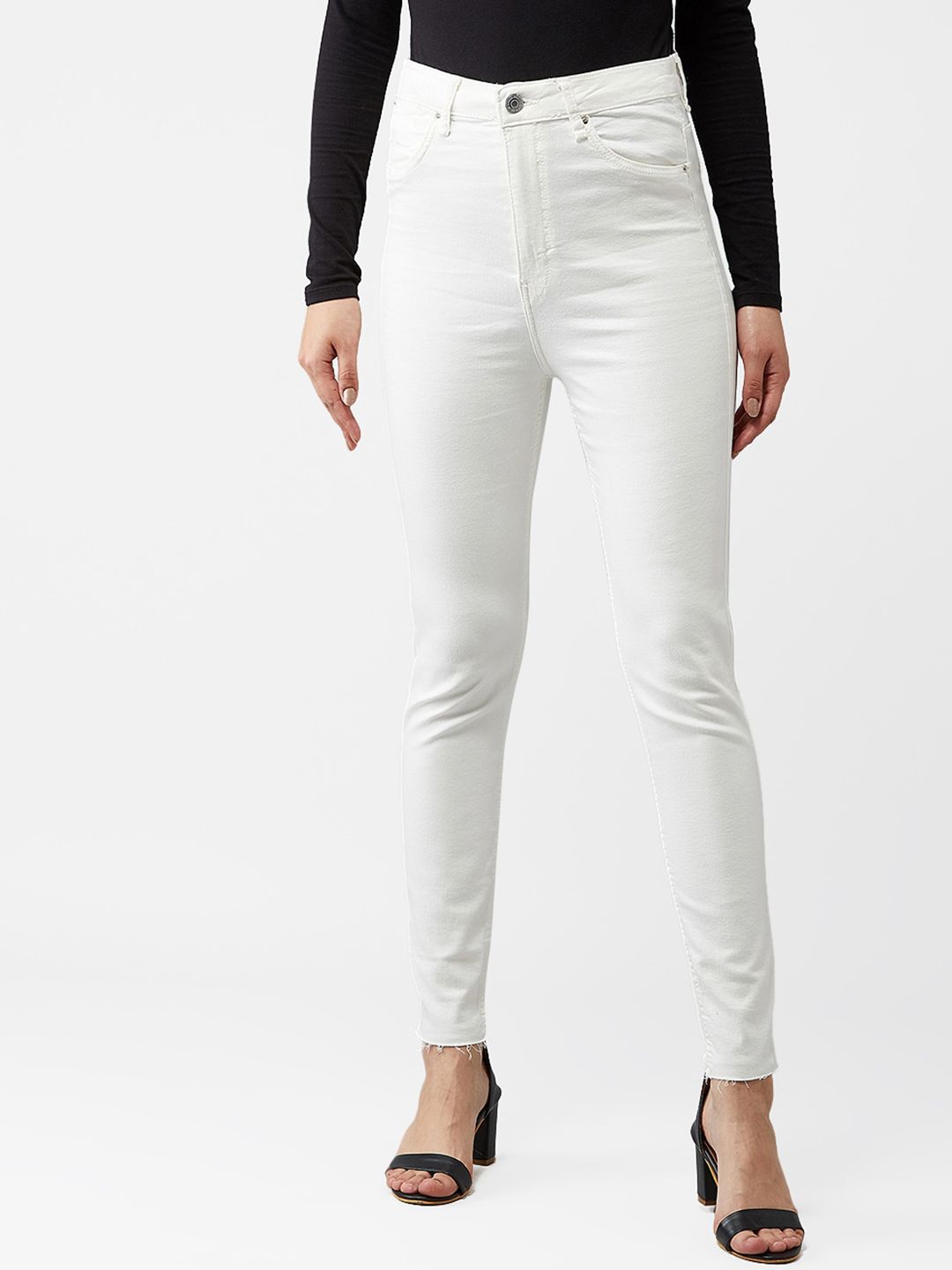 Kotty Women White Skinny Fit Jeans