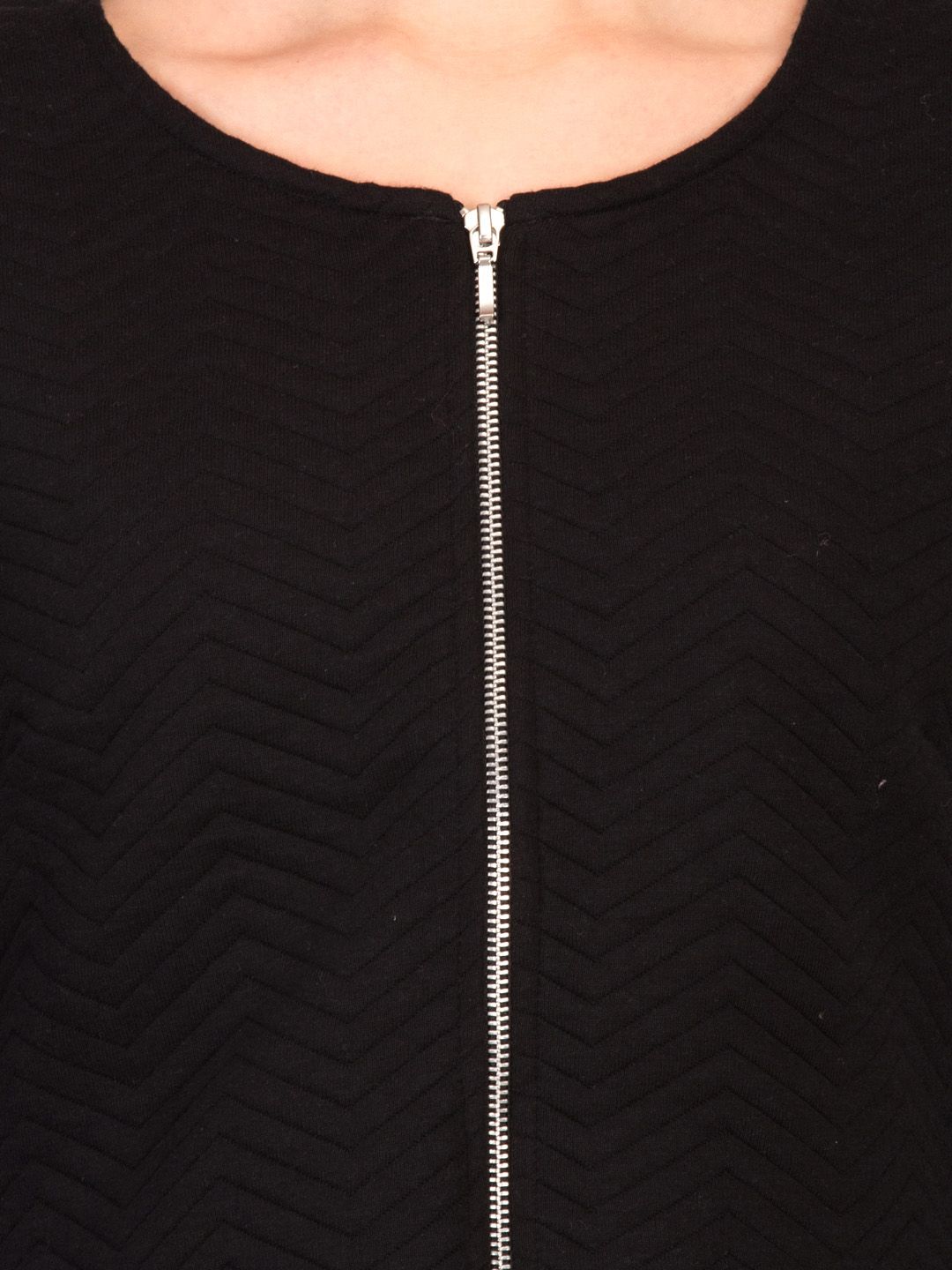 Kotty Women Black Self Design Tailored Jacket