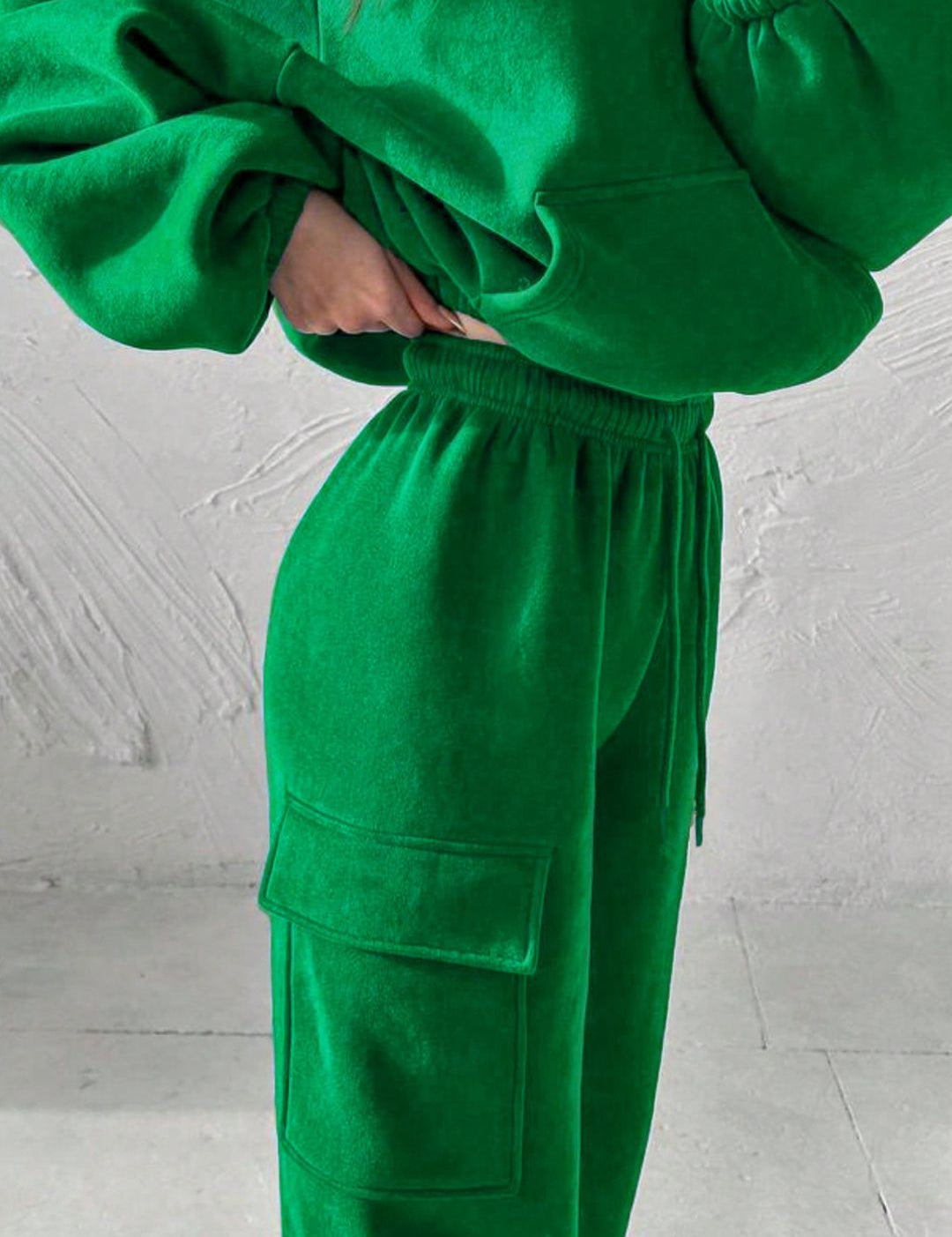 Kotty Green Hooded Sweatshirt With Joggers 