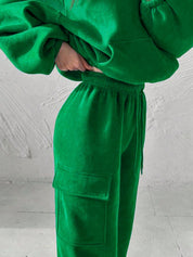 Kotty Green Hooded Sweatshirt With Joggers 