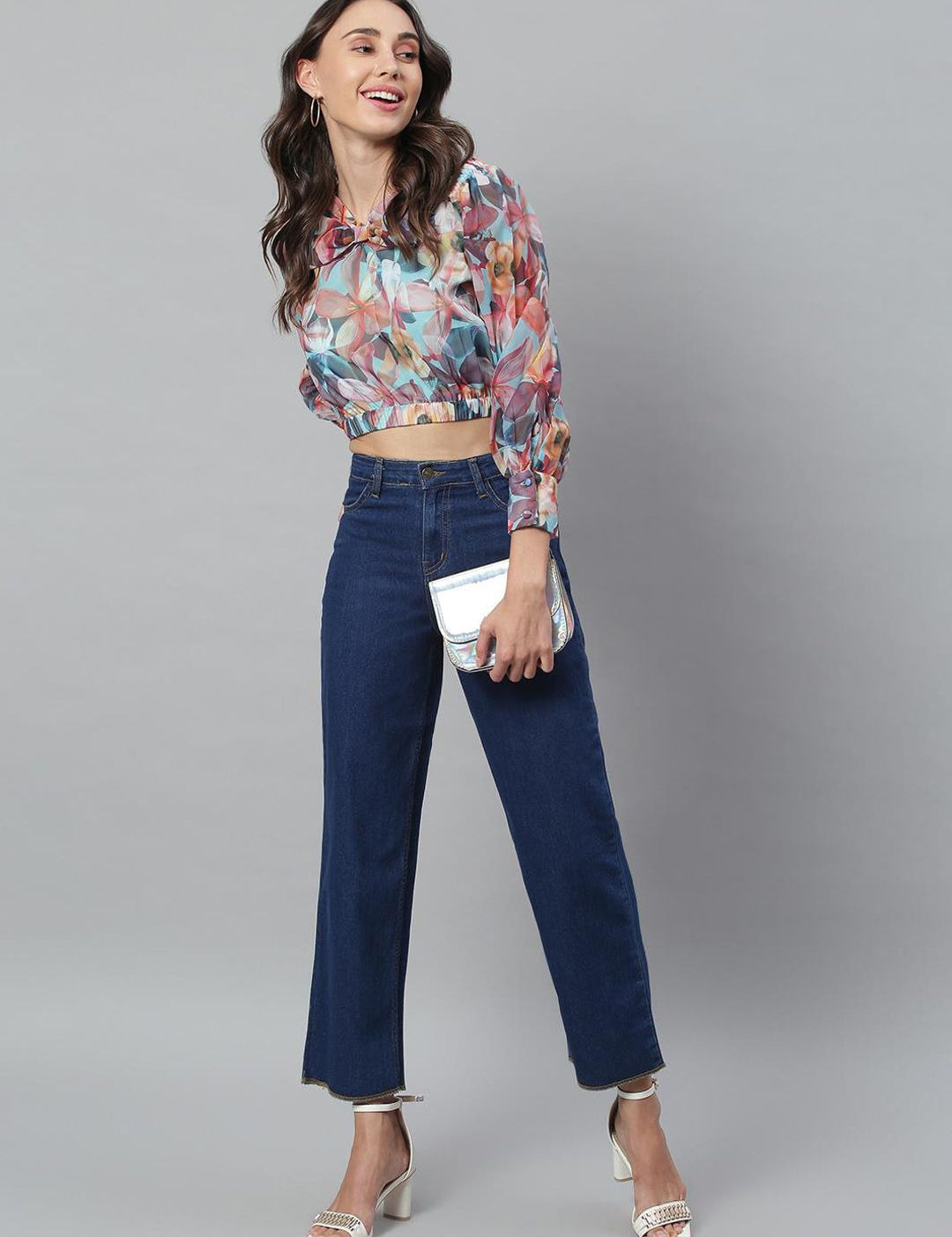 Kotty Women Cotton Jean Straight Fit High-Rise Stretchable Jeans