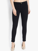 Kotty Women Black Skinny Fit High-Rise Clean Look Stretchable Jeans