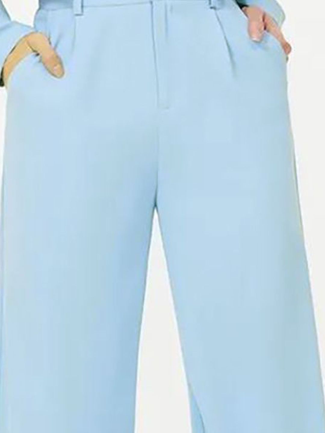 KOTTY BIZwear Women High-Rise Easy Wash Regular Trousers