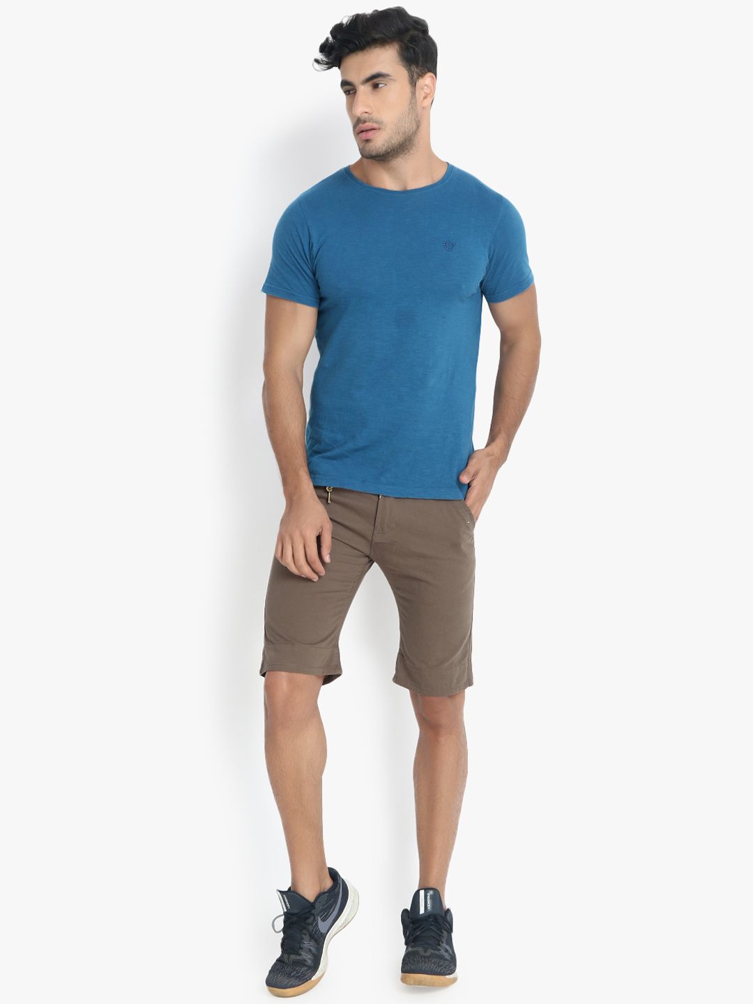 Kotty Men Brown Solid Regular Fit Regular Shorts