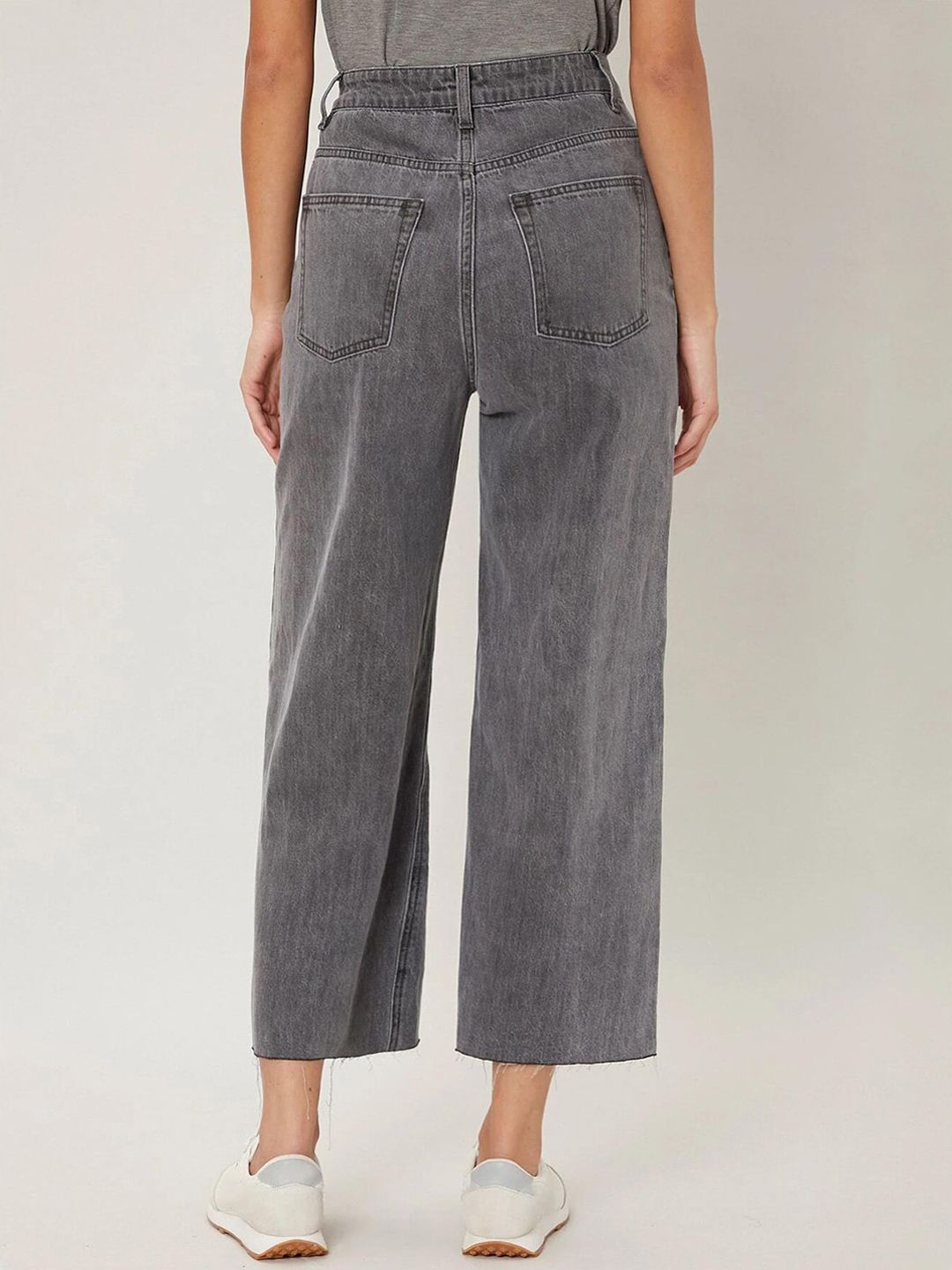 Kotty Women Jean Straight Fit High-Rise Heavy Fade Stretchable Jeans