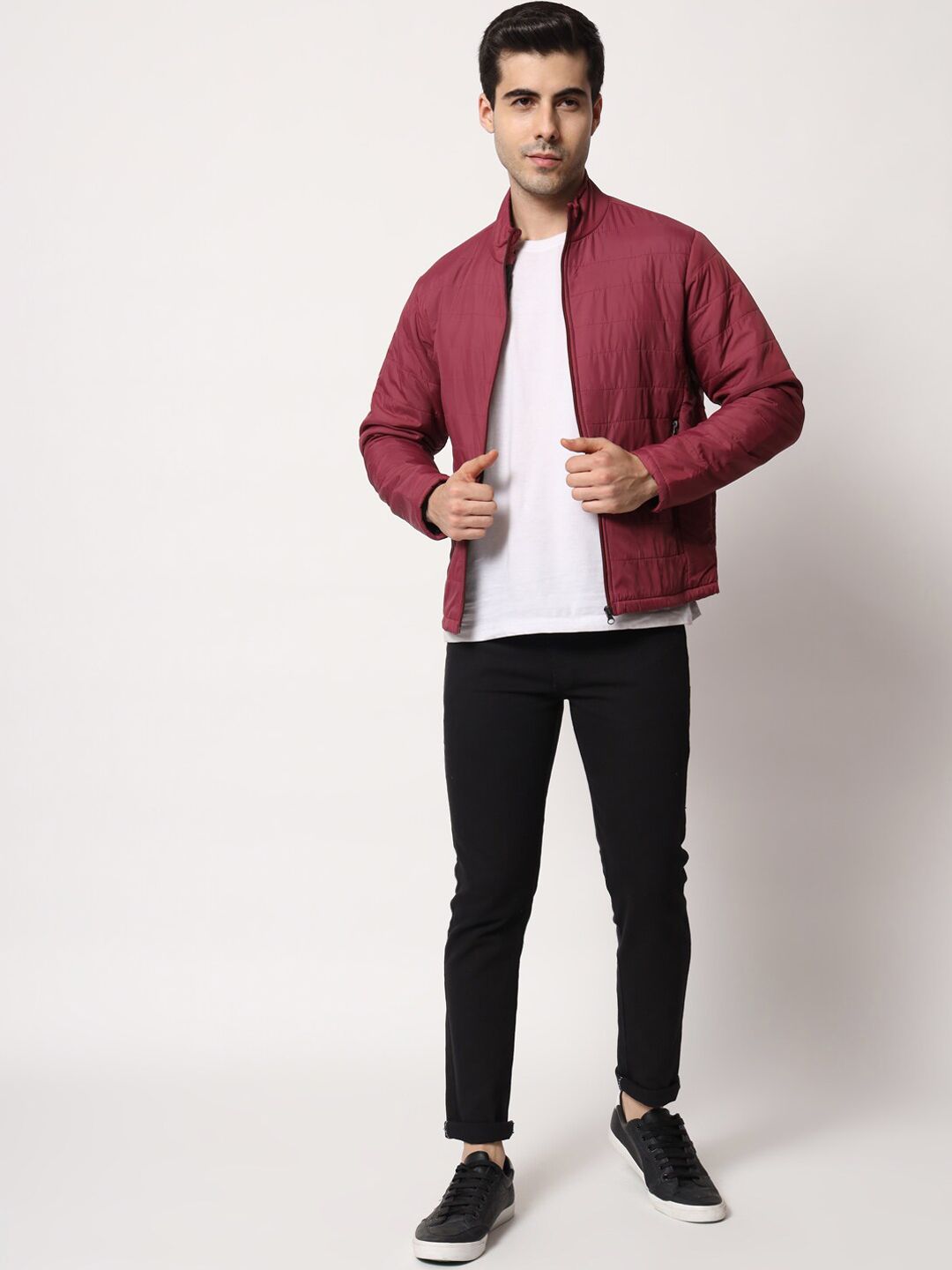 Kotty Men Maroon Outdoor Padded Jacket