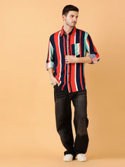 Kotty Men Relaxed Spread Collar Graphic Printed Casual Shirt