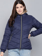 Kotty Women Blue Outdoor Puffer Jacket