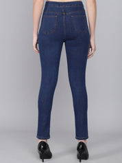 Kotty Women Blue Skinny Fit High-Rise Low Distress Jeans