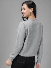 Kotty Women Grey Printed Sweatshirt