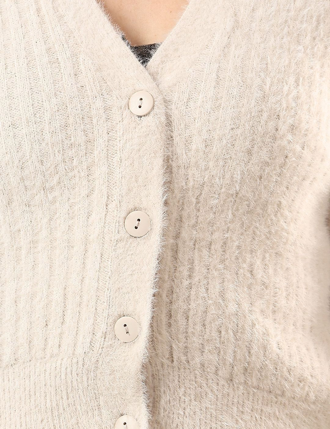 Kotty Women Cable Knit Crop Cardigan