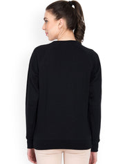 Kotty Women Black Printed Sweatshirt