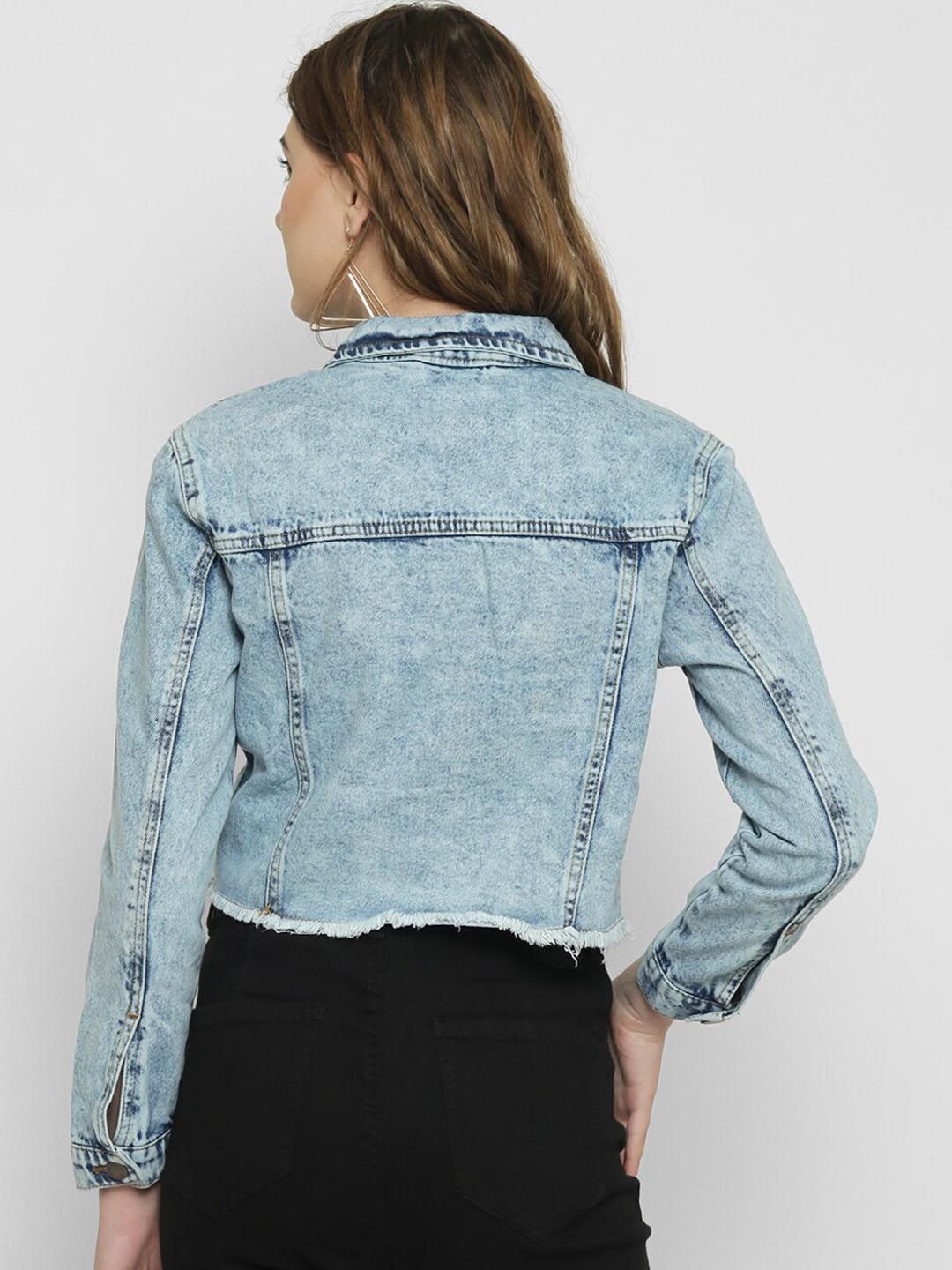 Kotty Washed Crop Denim Jacket