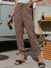 Kotty Women Animal Printed Relaxed Slim Fit High-Rise Easy Wash Trousers