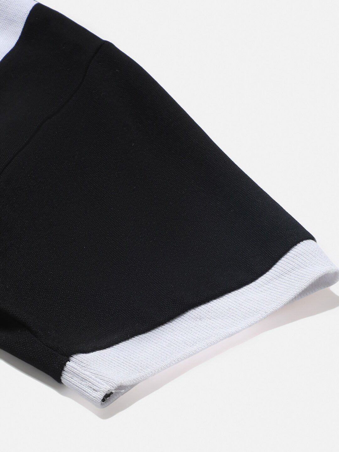 Kotty White & Grey Colourblocked Polo Collar T-shirt