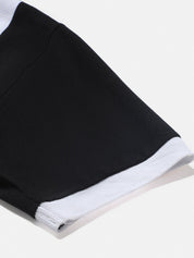 Kotty White & Grey Colourblocked Polo Collar T-shirt
