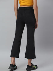 Kotty Women Black Bootcut High-Rise Clean Look Stretchable Jeans