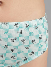 Kotty Women Pack Of 3 Floral Printed Cotton Hipster Briefs