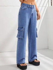 Kotty Women Jean Straight Fit High-Rise Highly Distressed Cotton Stretchable Jeans