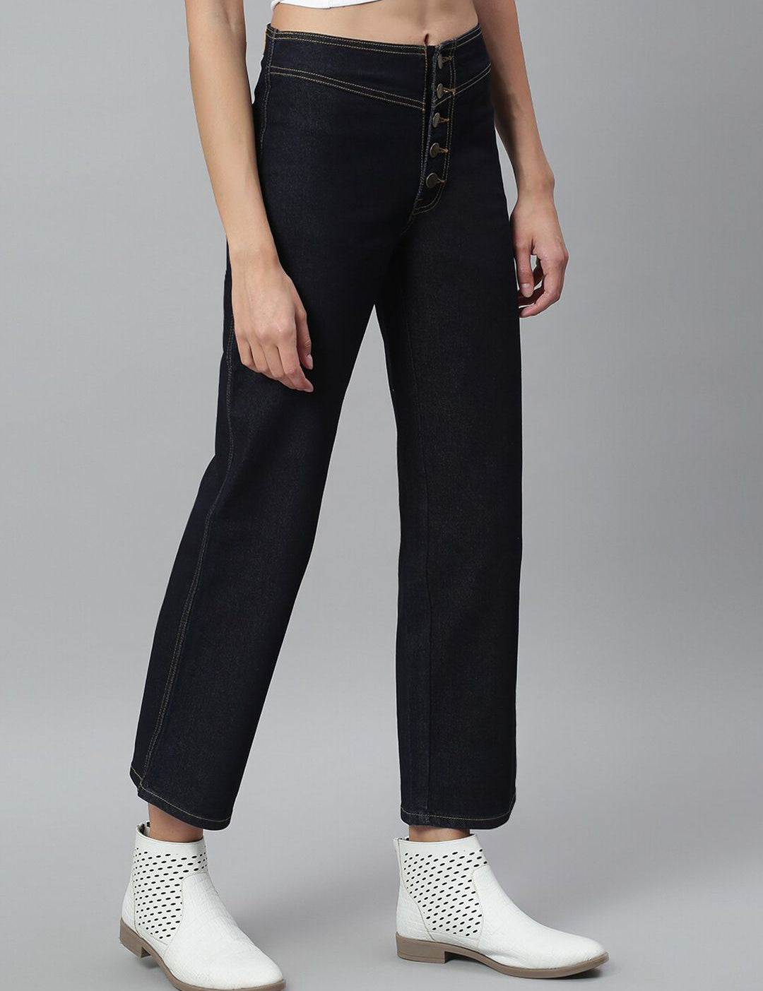 Kotty Women Blue Flared High-Rise Stretchable Jeans