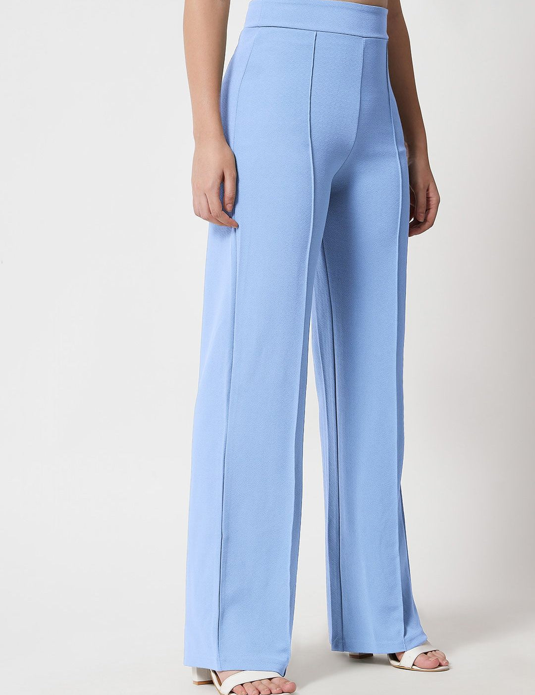 Kotty Women Pack Of 2 Straight Fit High-Rise Easy Wash Trousers