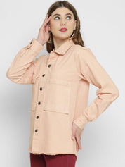 Kotty Women Pink Solid Tailored Jacket
