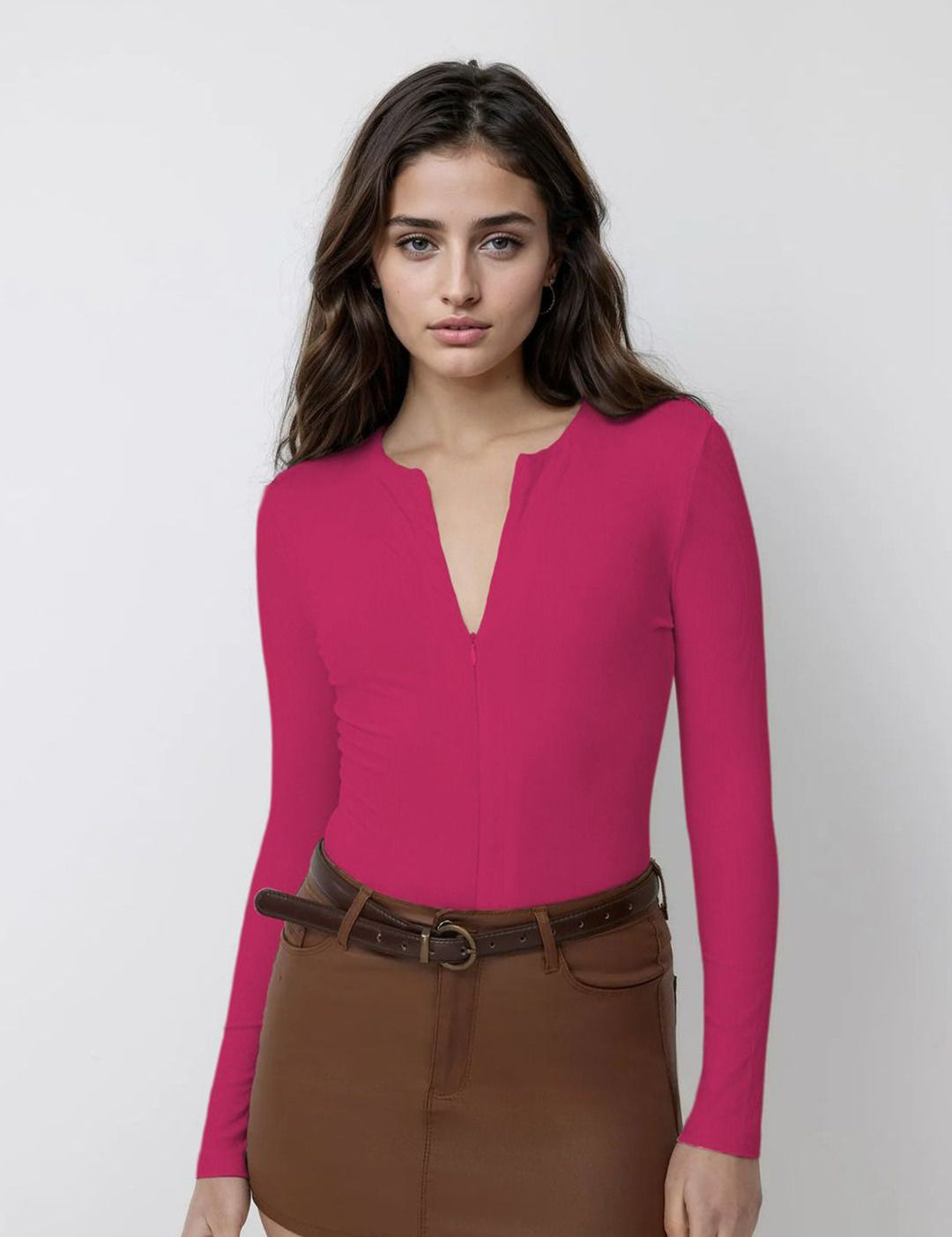 Kotty Women Solid V-Neck Top