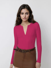 Kotty Women Solid V-Neck Top