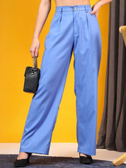 Kotty Women Relaxed Straight Leg High-Rise Trousers