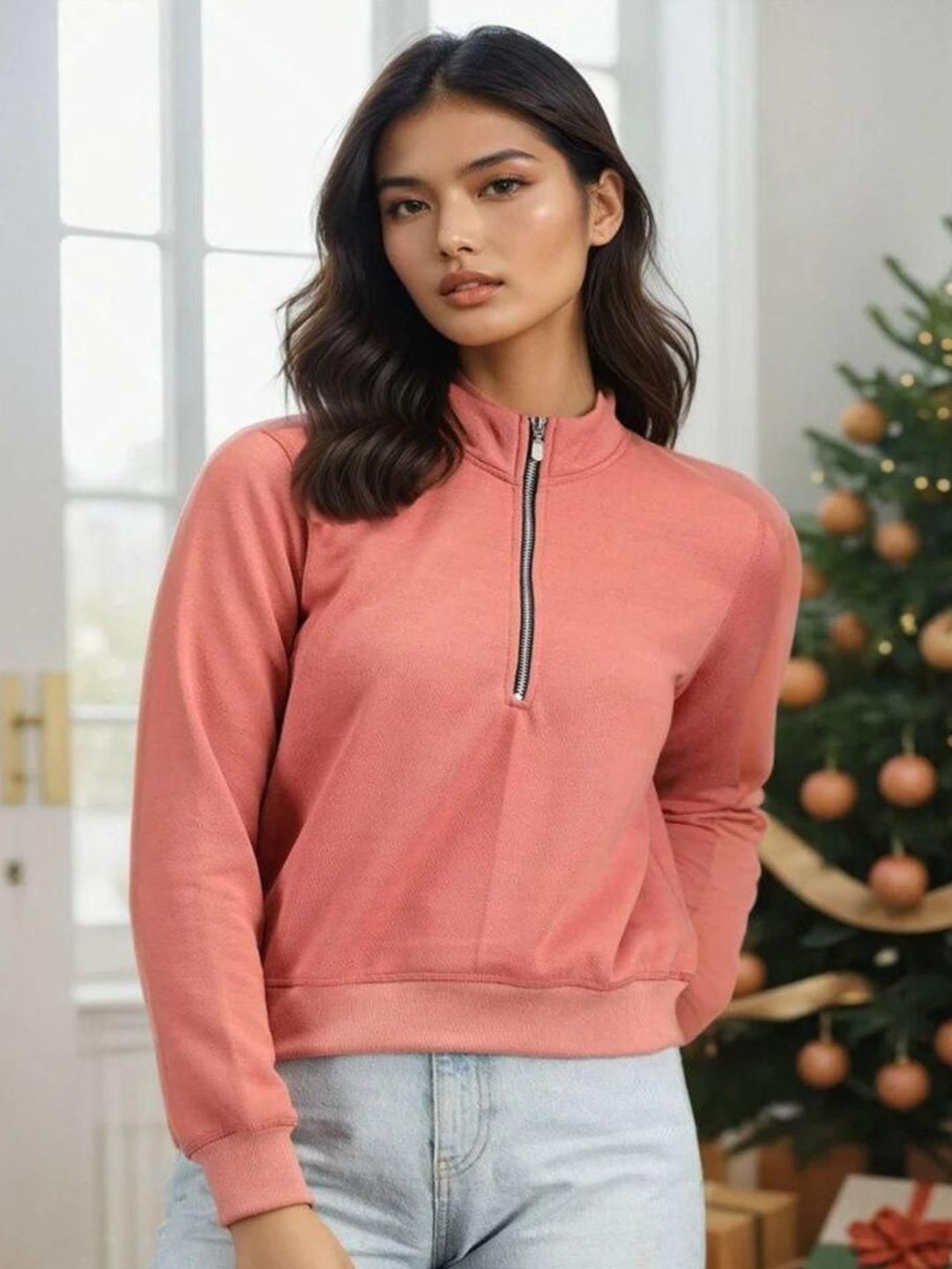 Kotty Women Round Neck Dry Fit Pullover Sweatshirt