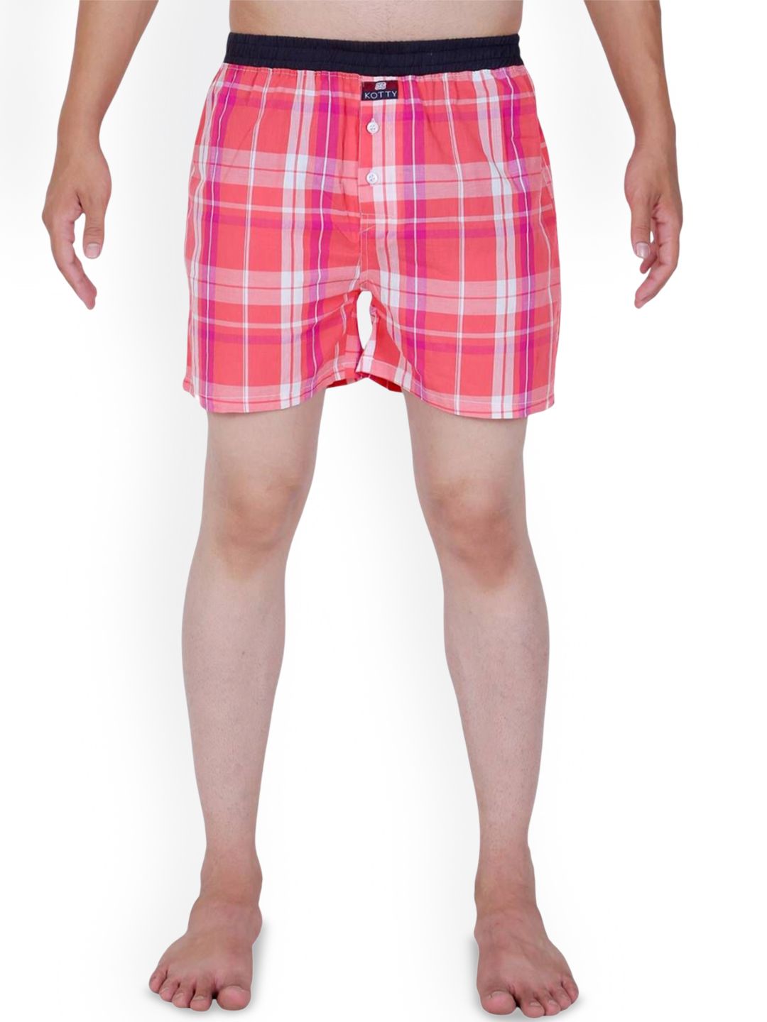 Kotty Checked Mid-Rise Boxer KTTNEWBOXER19S