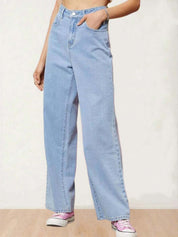 Kotty Women Straight Fit High-Rise Stretchable Jeans