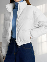 Kotty Mock Collar Lightweight Crop Puffer Jacket 