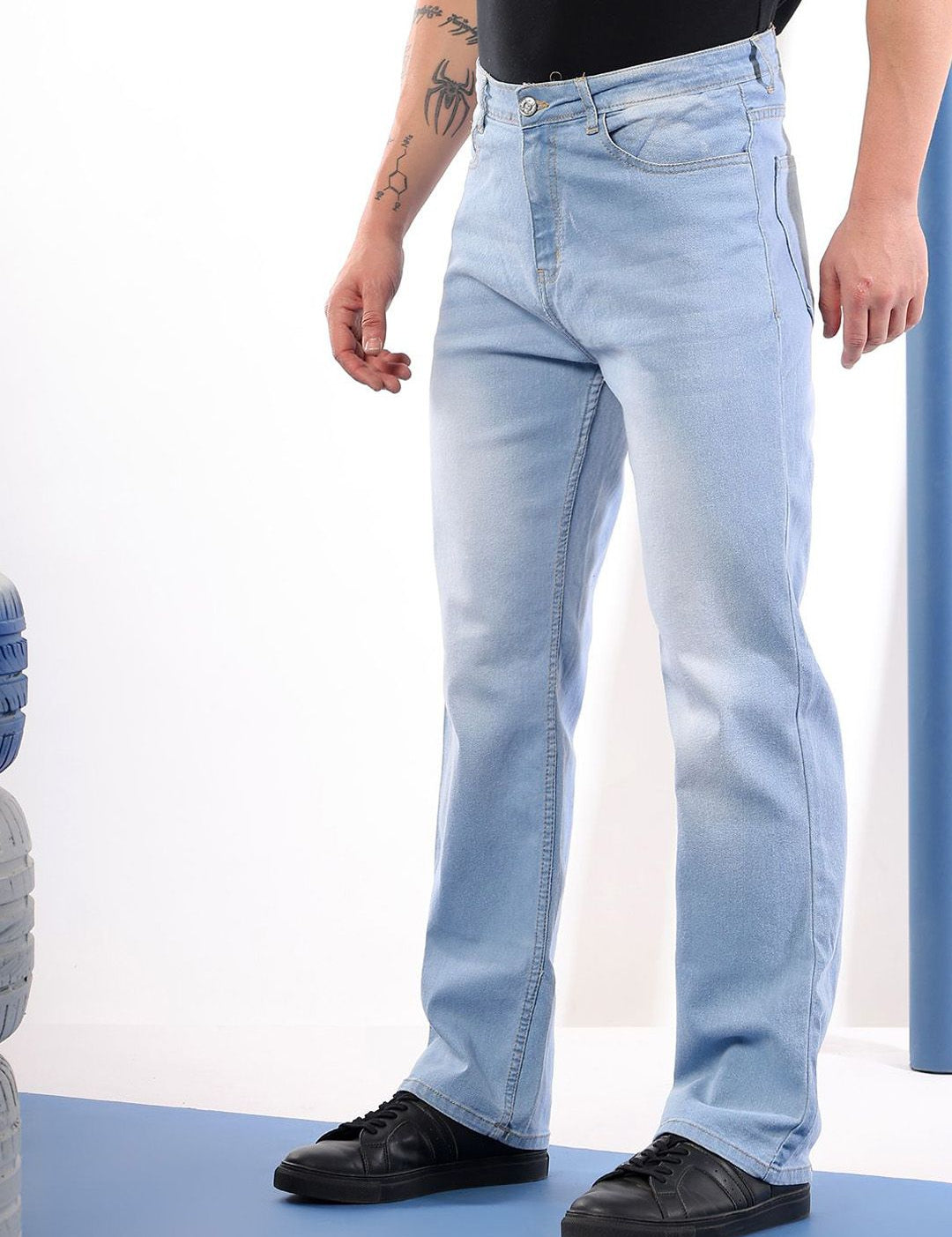 Kotty Men Comfort Fit Mid-Rise Stretchable Jeans