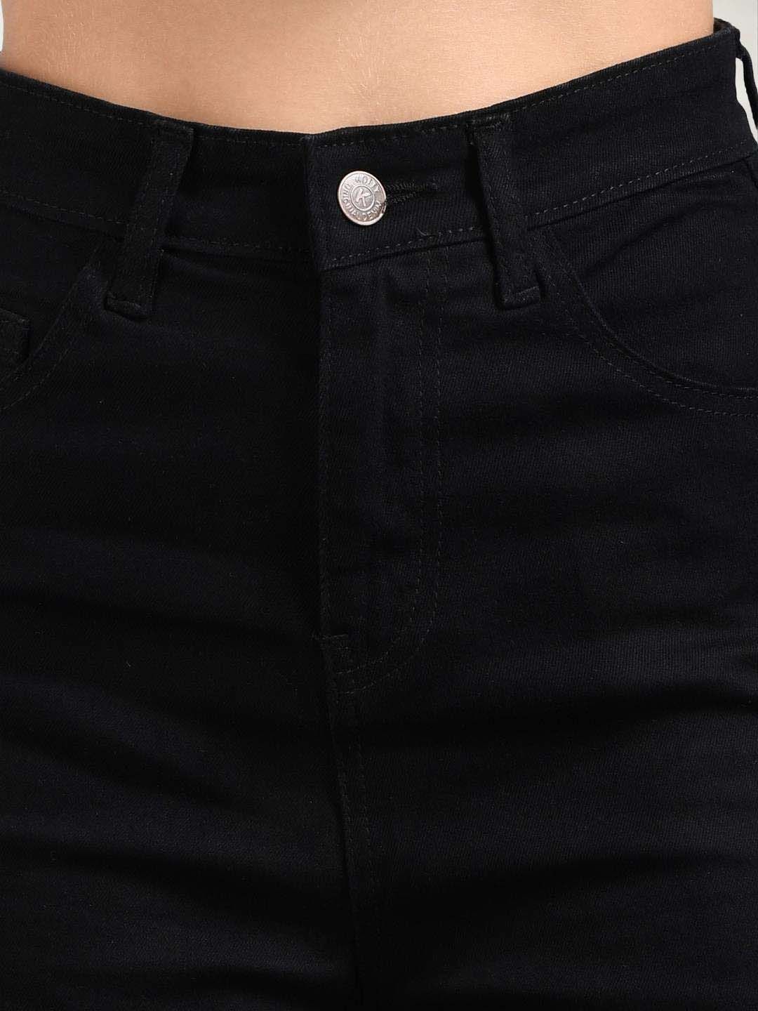 Kotty Women Flared High-Rise Stretchable Cotton Jeans