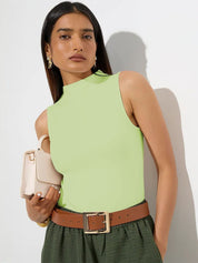 Kotty Women High Neck Sleeveless Top