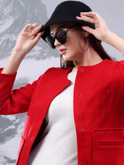 Kotty Women Cotton Mandarin Collar Overcoat