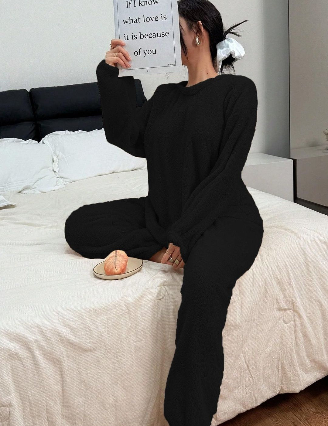 Kotty Round Neck Top With Pyjamas