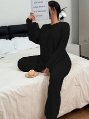 Kotty Round Neck Top With Pyjamas