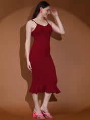 Kotty Shoulder Straps Bodycon Midi Dress