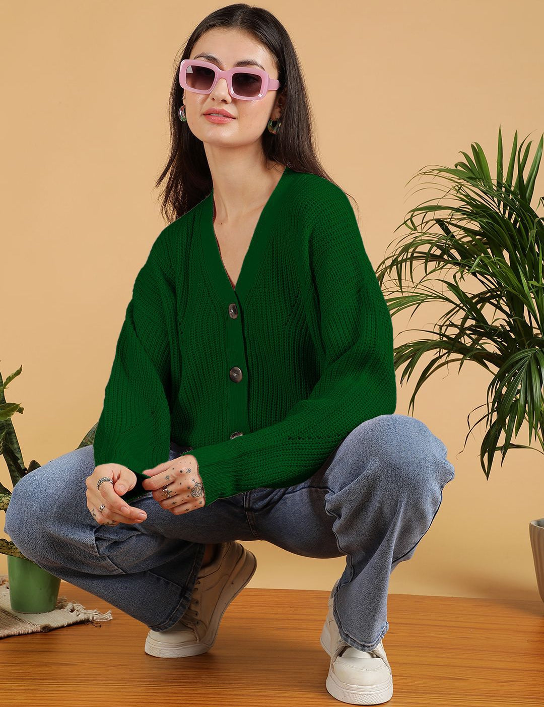 Kotty Women V-Neck Cardigan