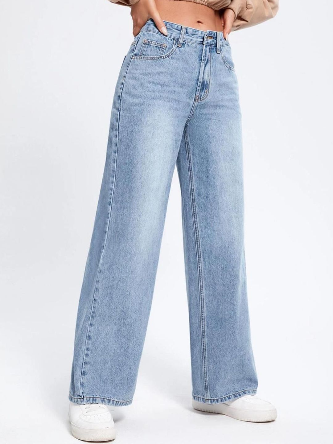 Kotty Women Straight Fit High-Rise Stretchable Jeans