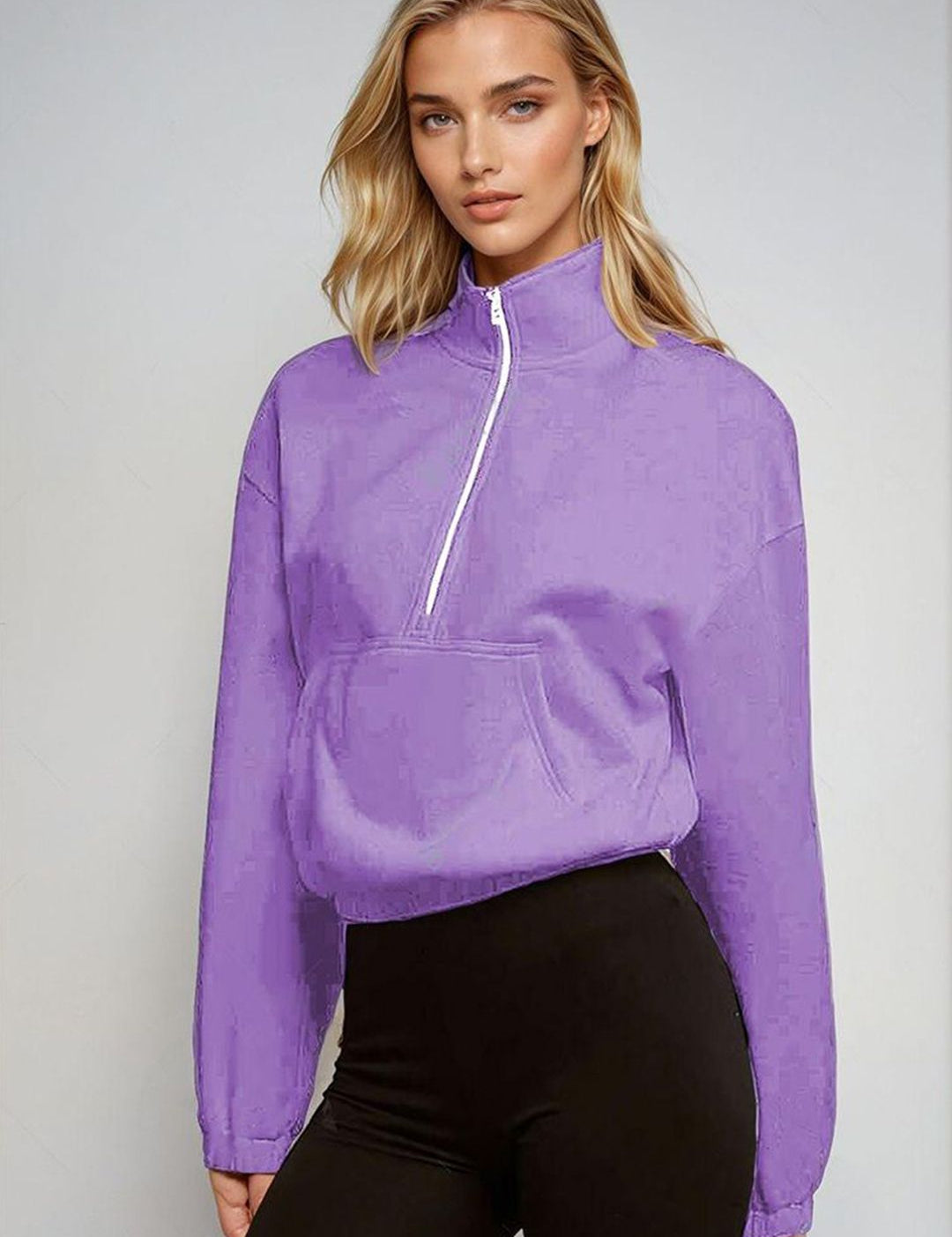 Kotty Women Turtle Neck Long Sleeves Sweatshirt