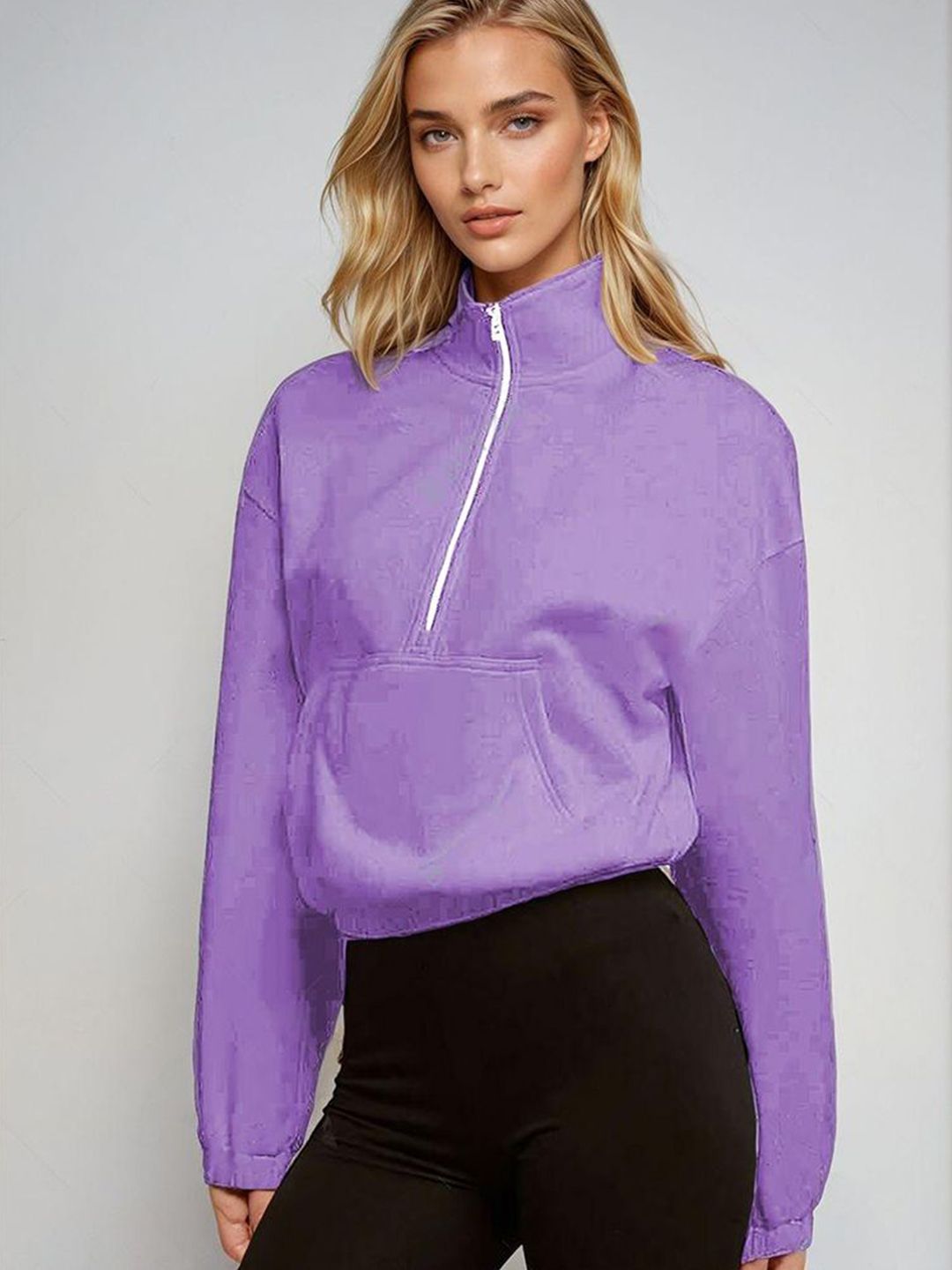 Kotty Women Turtle Neck Long Sleeves Sweatshirt